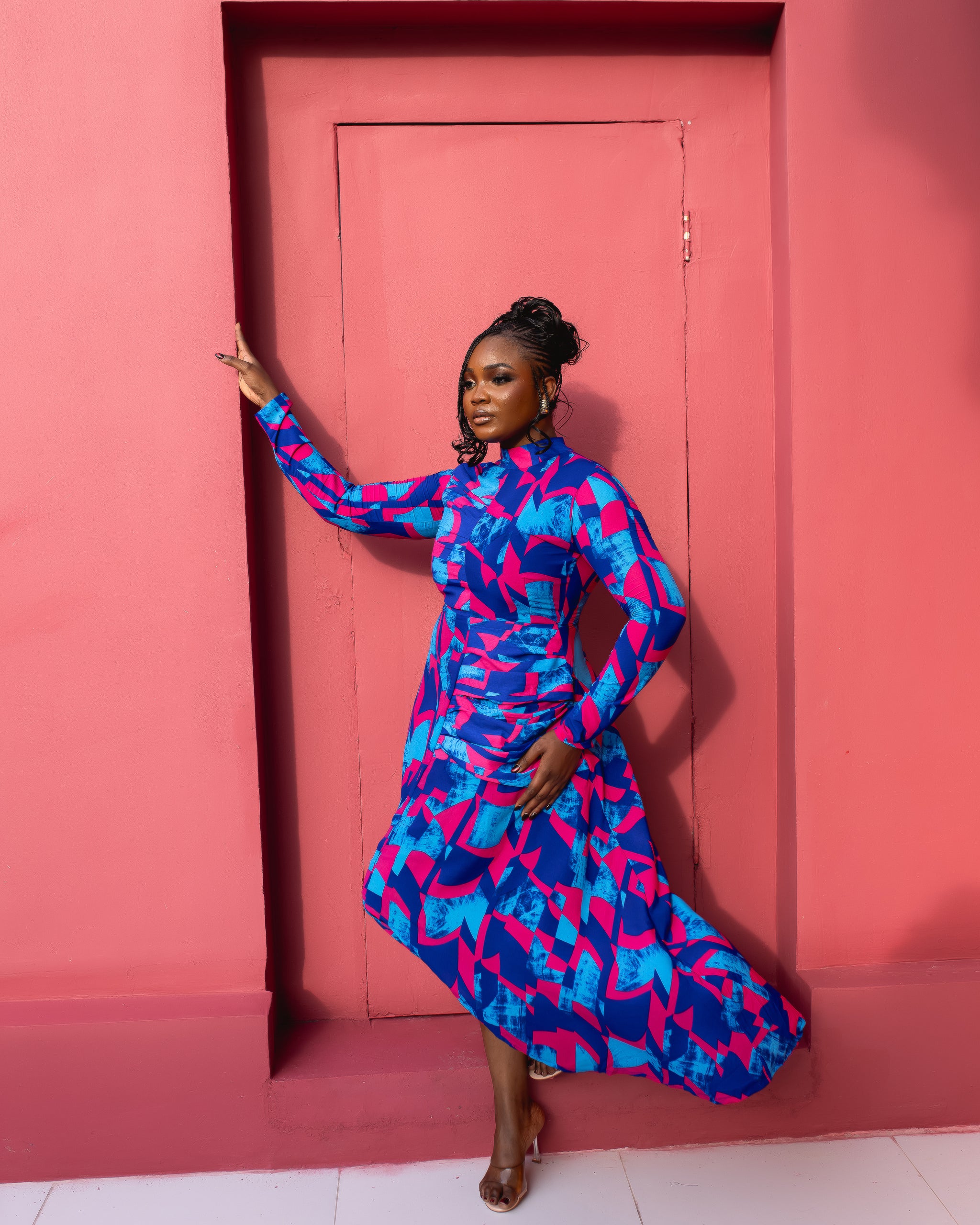 Hazel Dress(Electric Bloom Print)