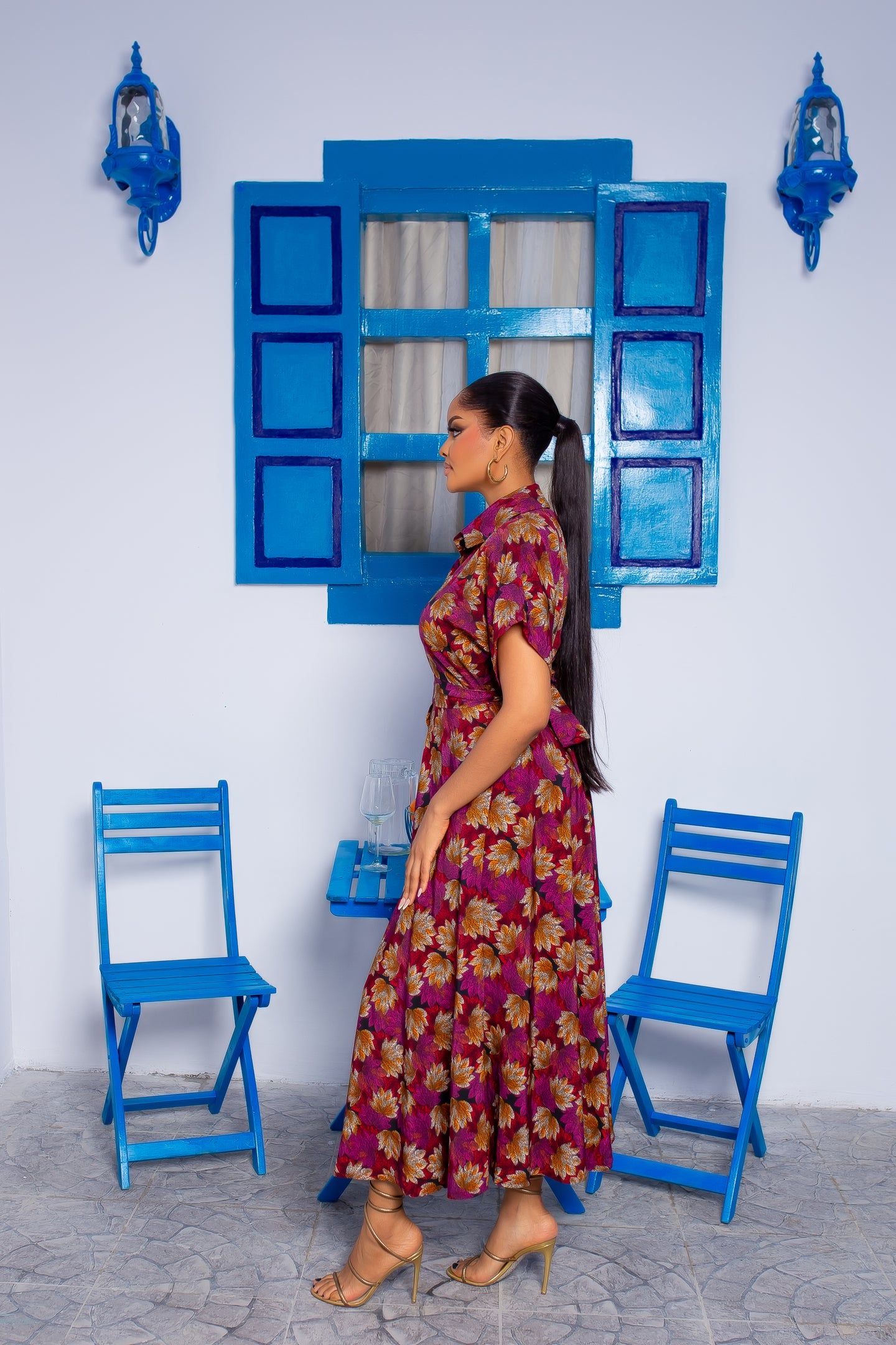 Shirt Dress (Sunset Leaf)