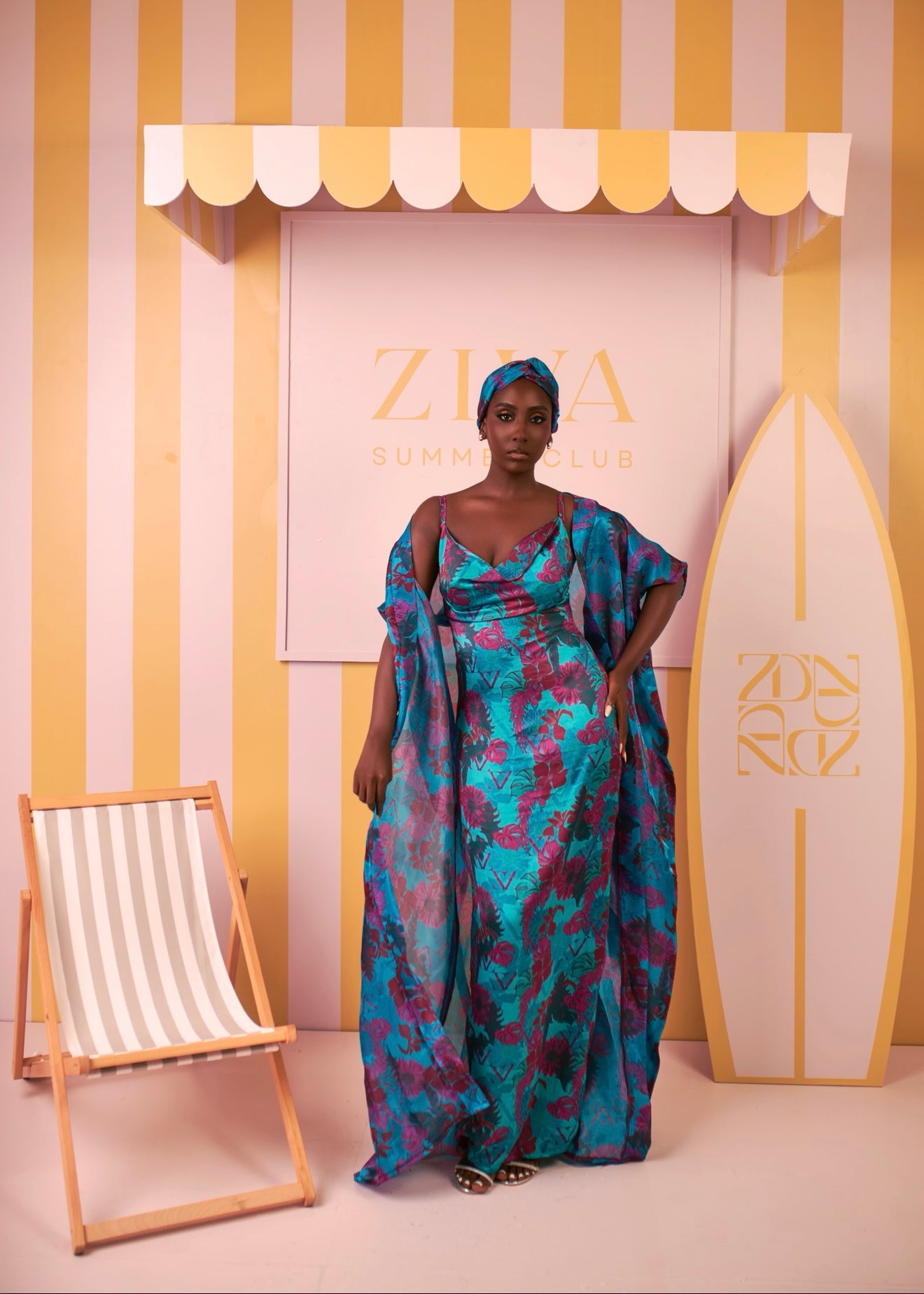 Amaya Dress & Kimono Set (Orchid Reef Print)