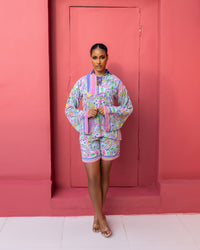 Mirelle Short Set (Lavender Print)