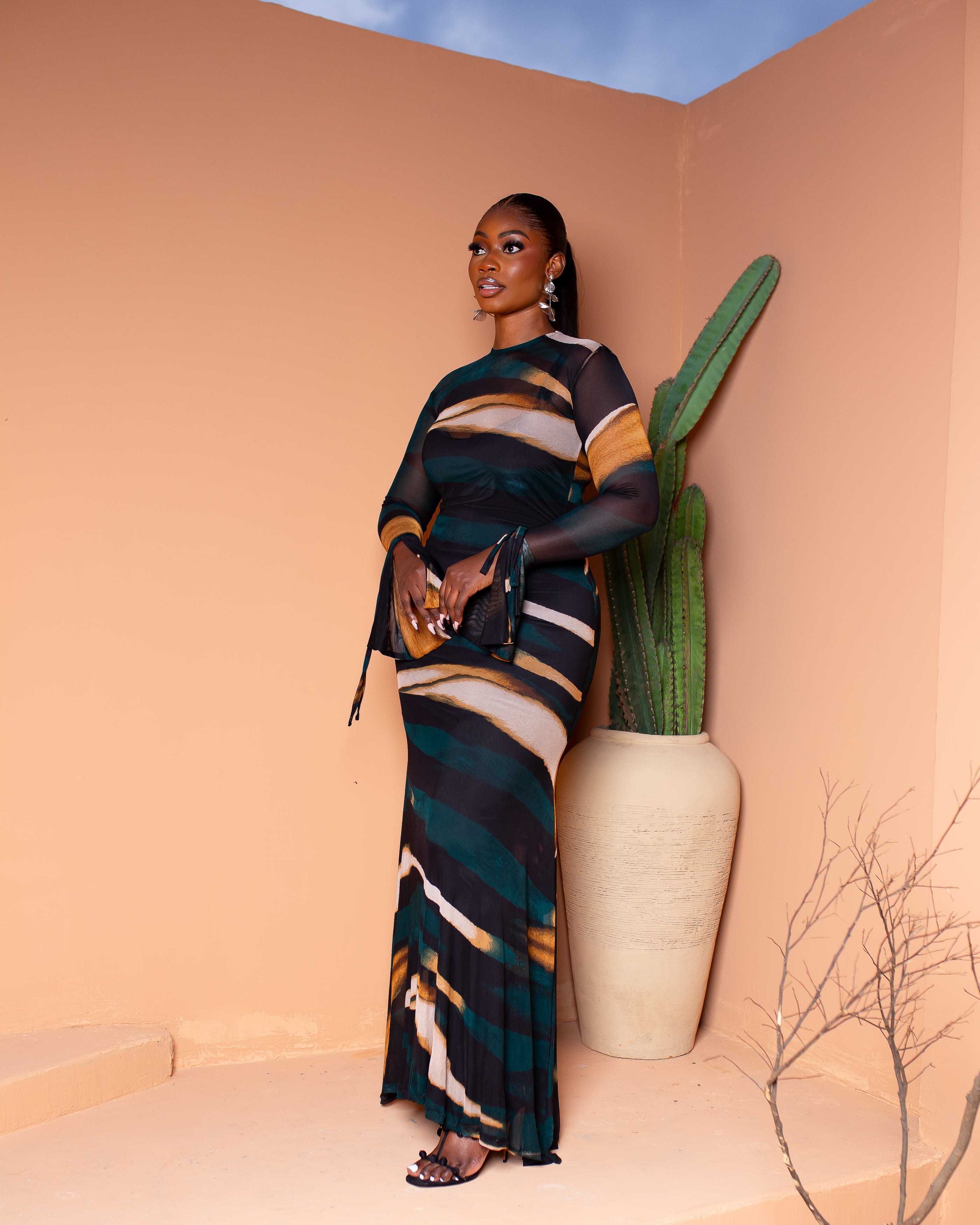 Vienna Mesh Dress (Desert Dusk)