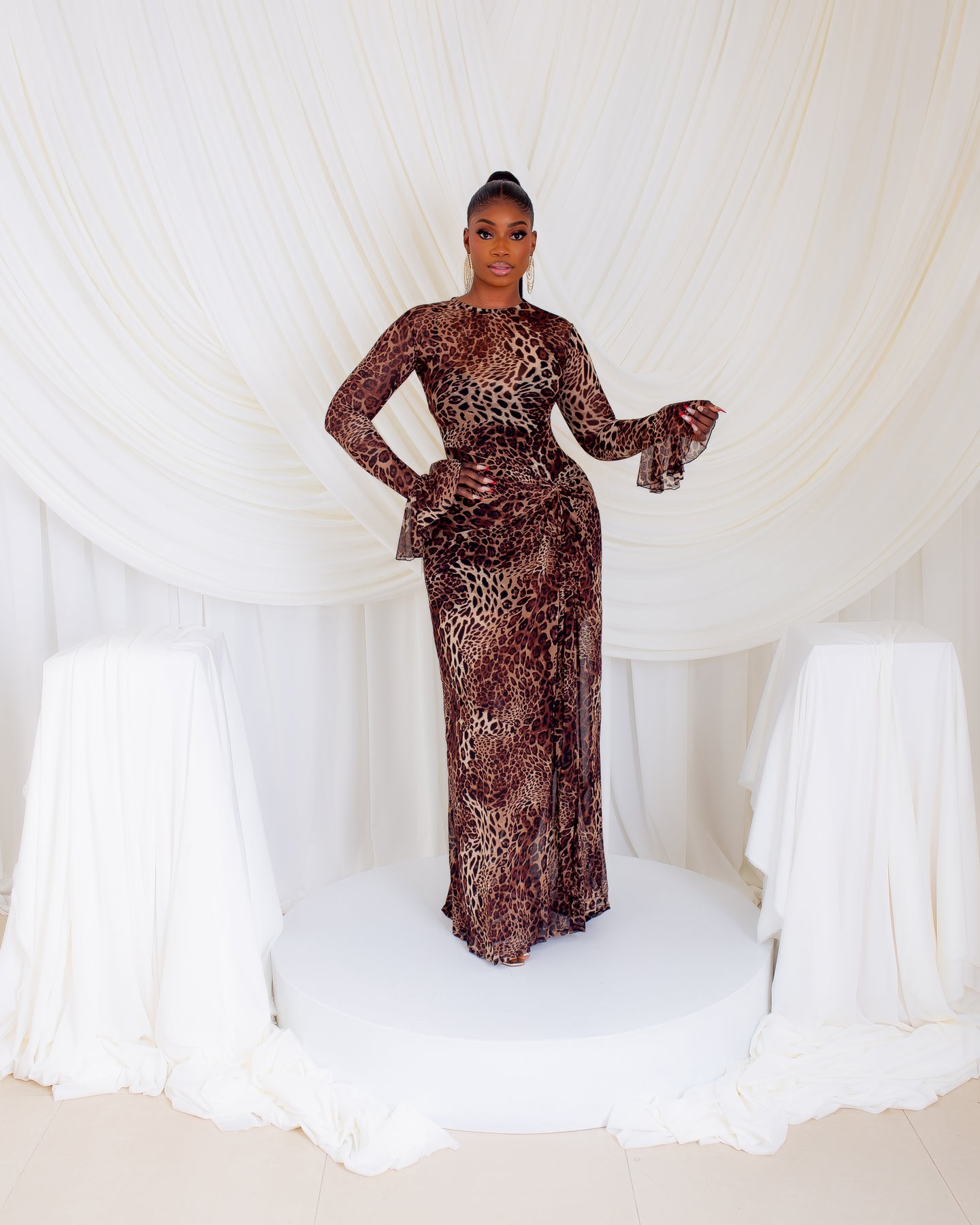 Milan Mesh Dress (Golden Wild)