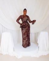 Milan Mesh Dress (Golden Wild)