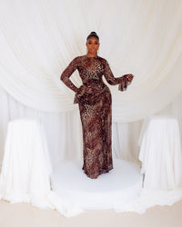 Milan Mesh Dress (Golden Wild)