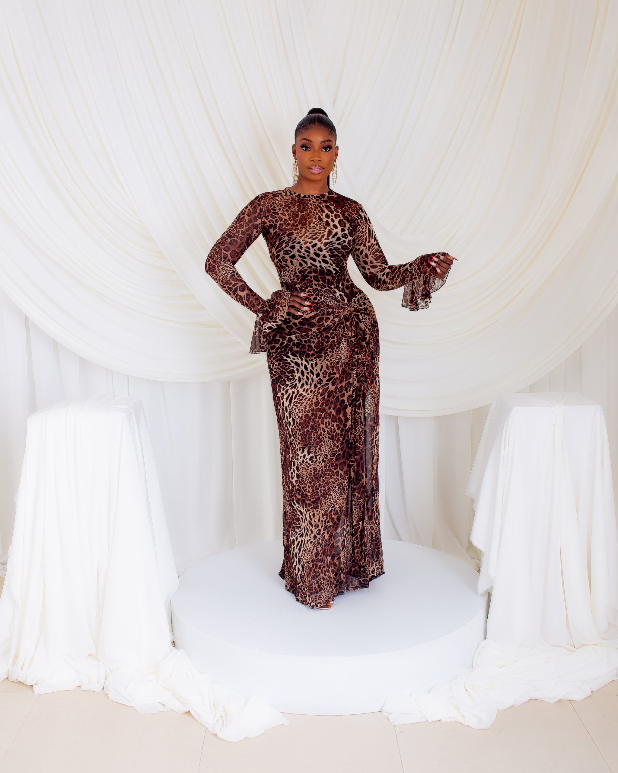 Milan Mesh Dress (Golden Wild)