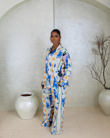 Pj Set (Azure Bloom print)