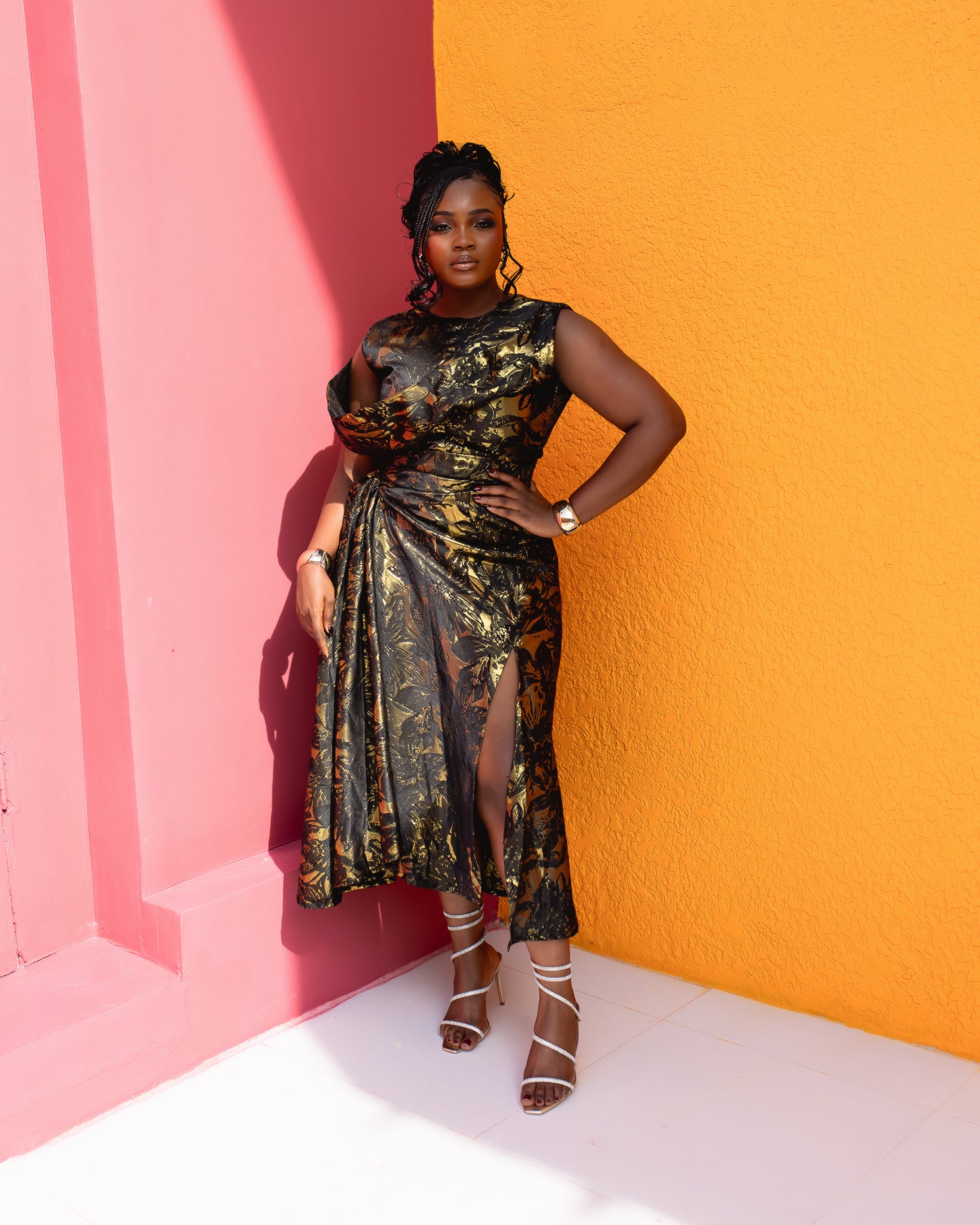 Olivia Skirt Set - Brocade (Golden Ember Print)