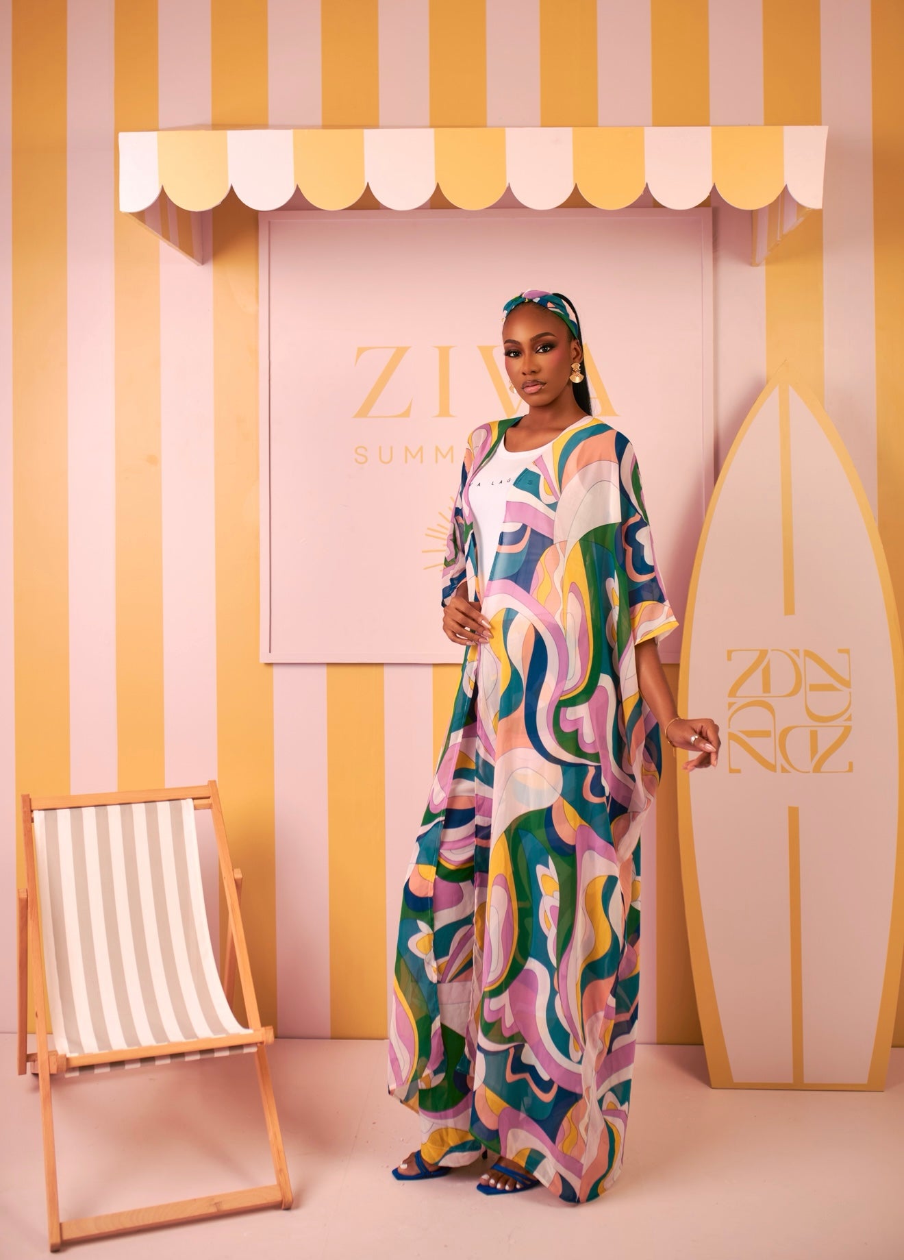 Favor Kimono Set (Pastel Mirage Print)