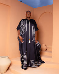 Tassle Silk Bubu ( Noir Geometry)