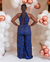 Eloide Jumpsuit(Cobalt Maze Print)