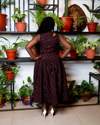 Zaraia Midi Dress (Brown)