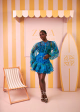 Ozinna Skirt Set (Ocean Bloom Print)
