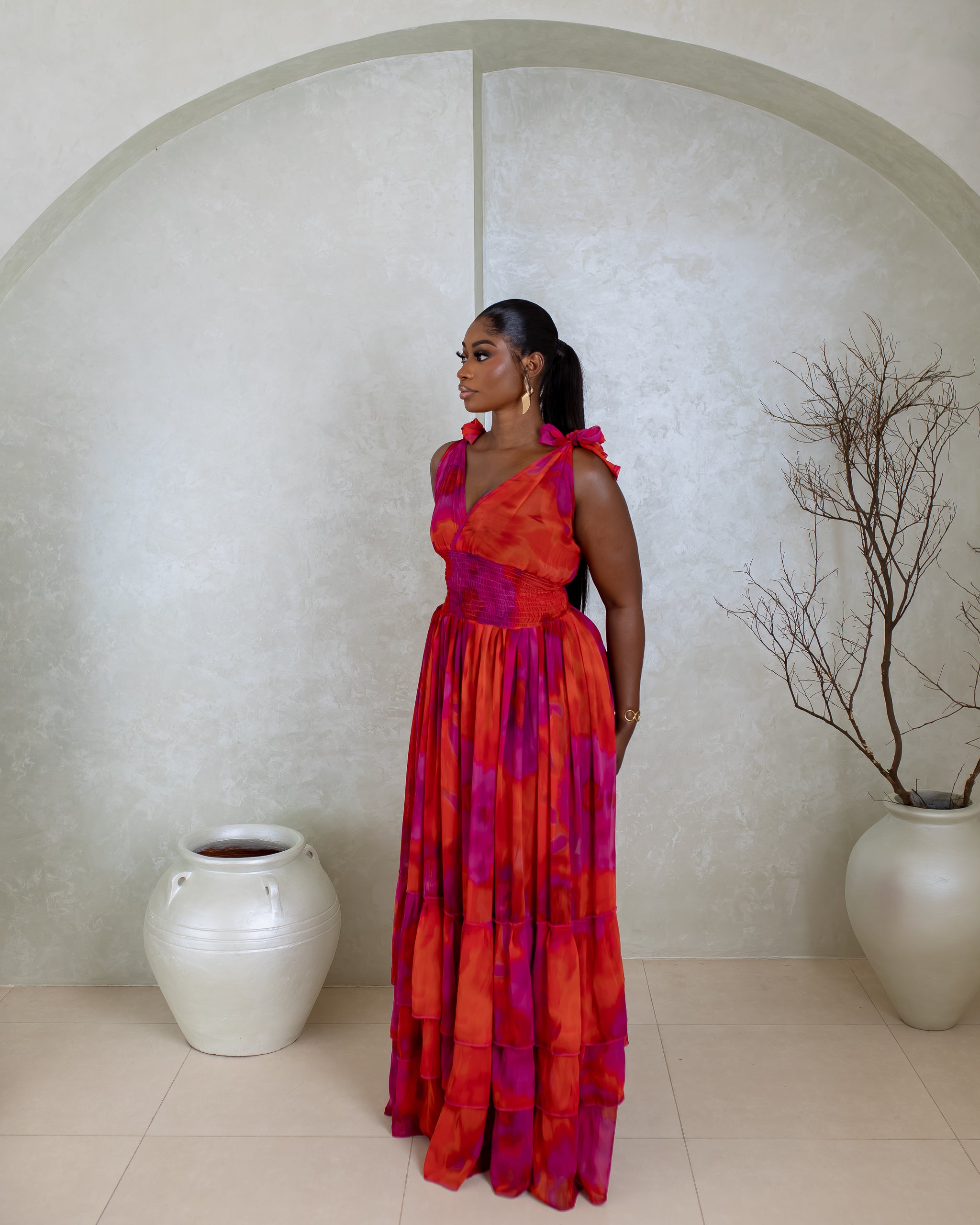 Karasi Dress (Ember Bloom Print)