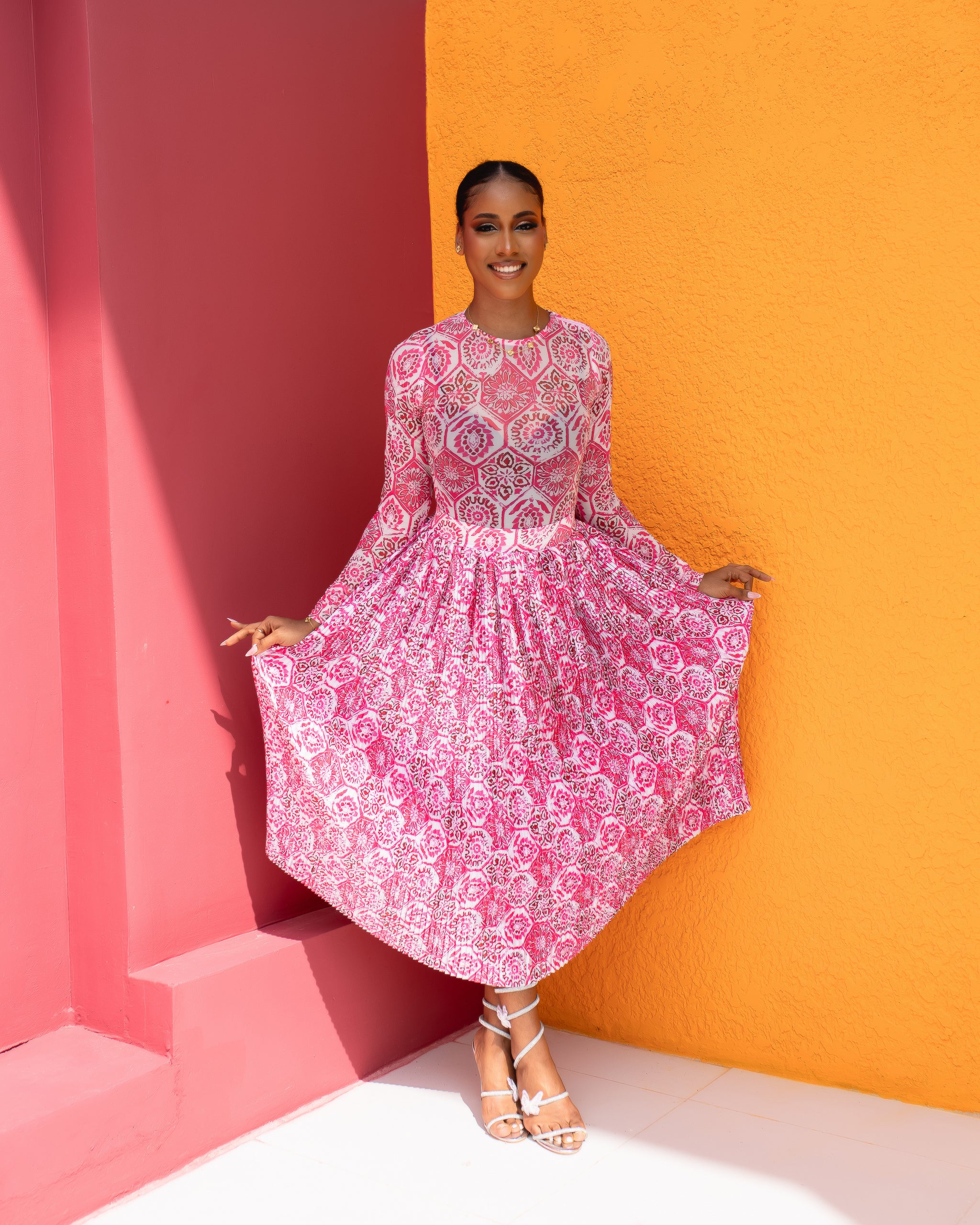 Georgia Skirt Set (Rose Mosaic Print)