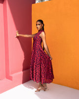 Ciel Lace Dress (Velvet Print)