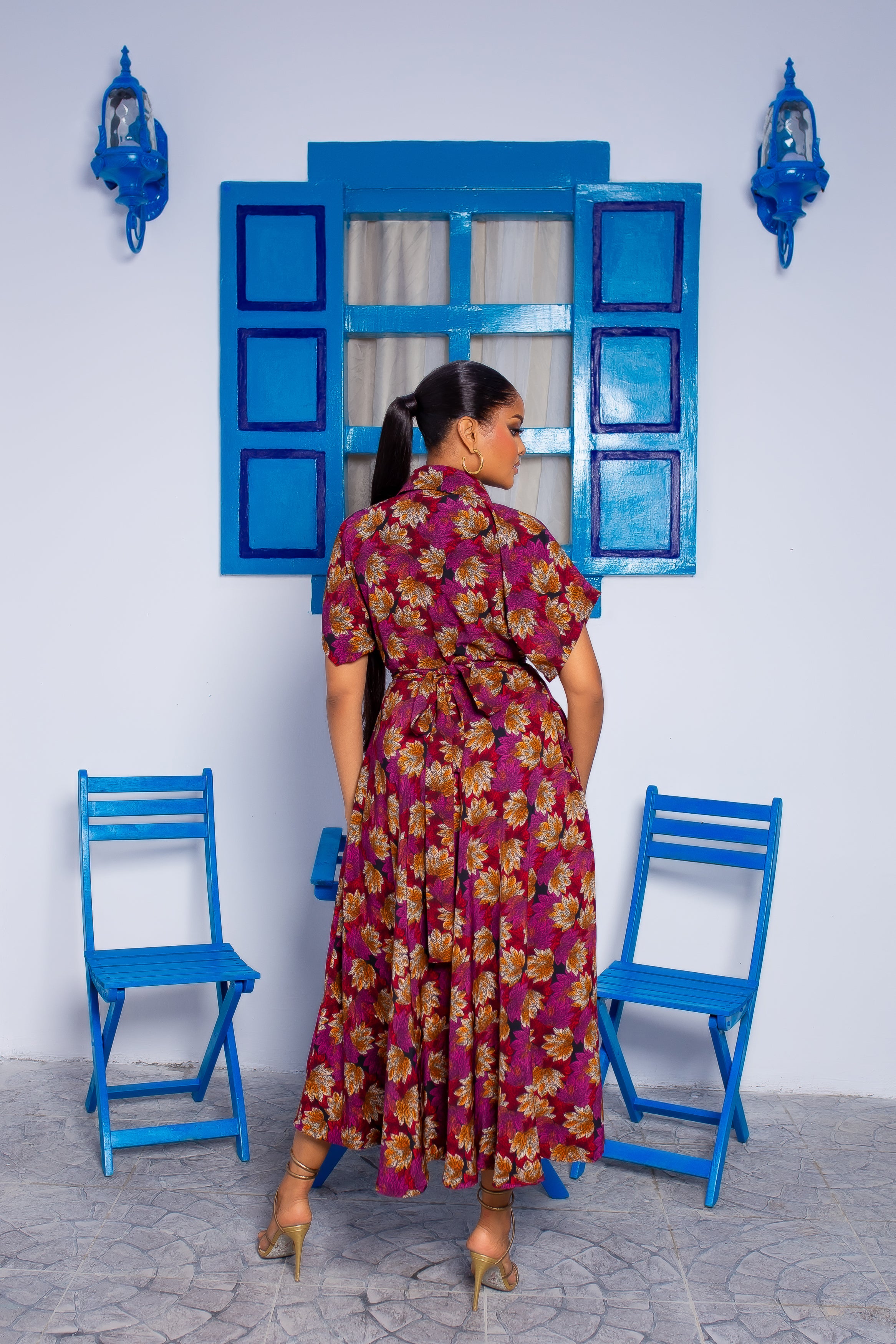 Shirt Dress (Sunset Leaf)