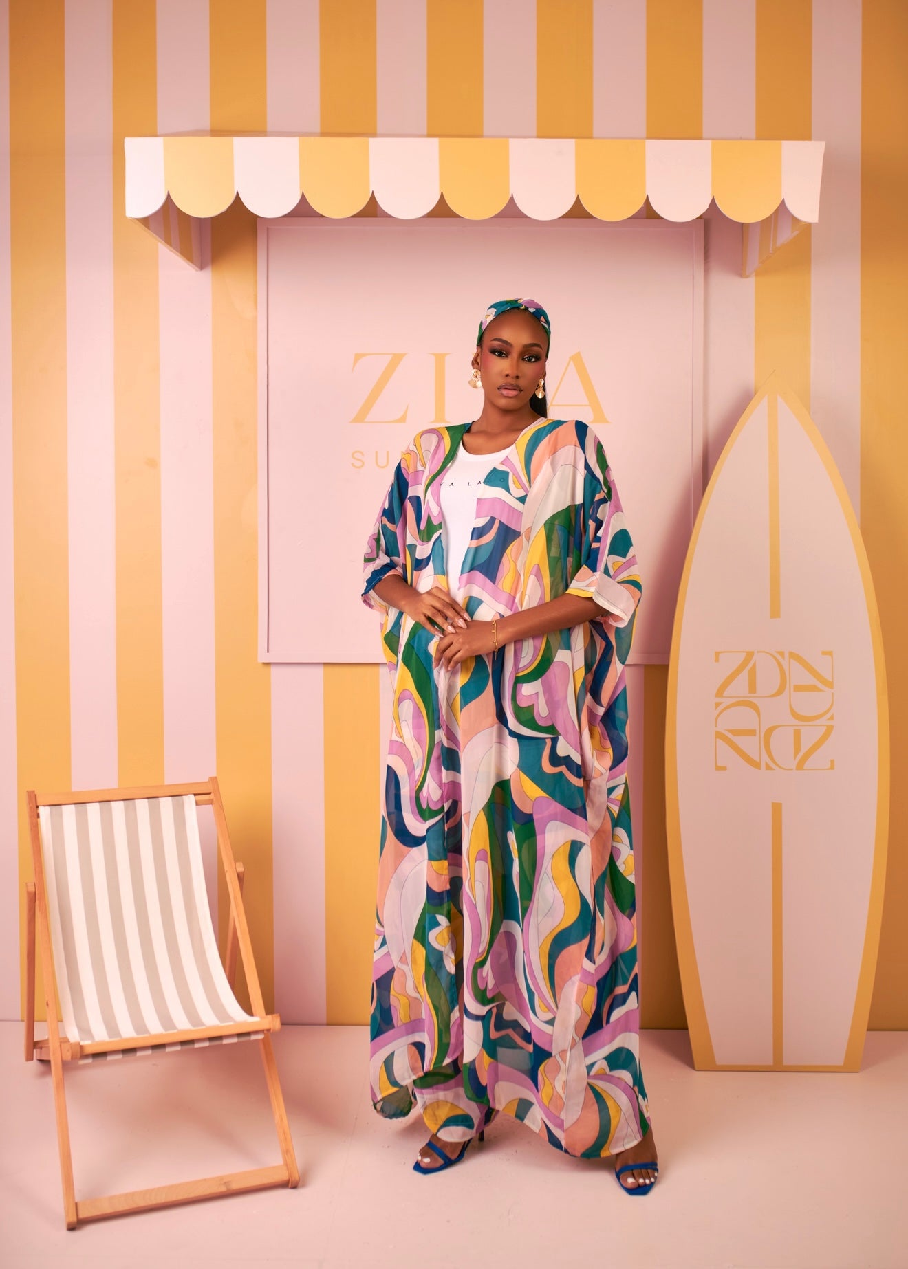 Favor Kimono Set (Pastel Mirage Print)