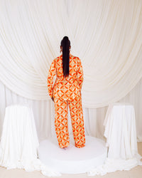Silk Pj Set (Orange Bells)