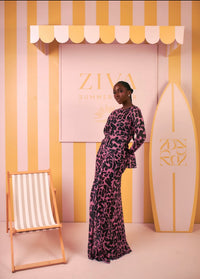 Milan Mesh Dress (Wild Orchid Print)