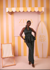 Solea Silk Set (Midnight Dot Print)