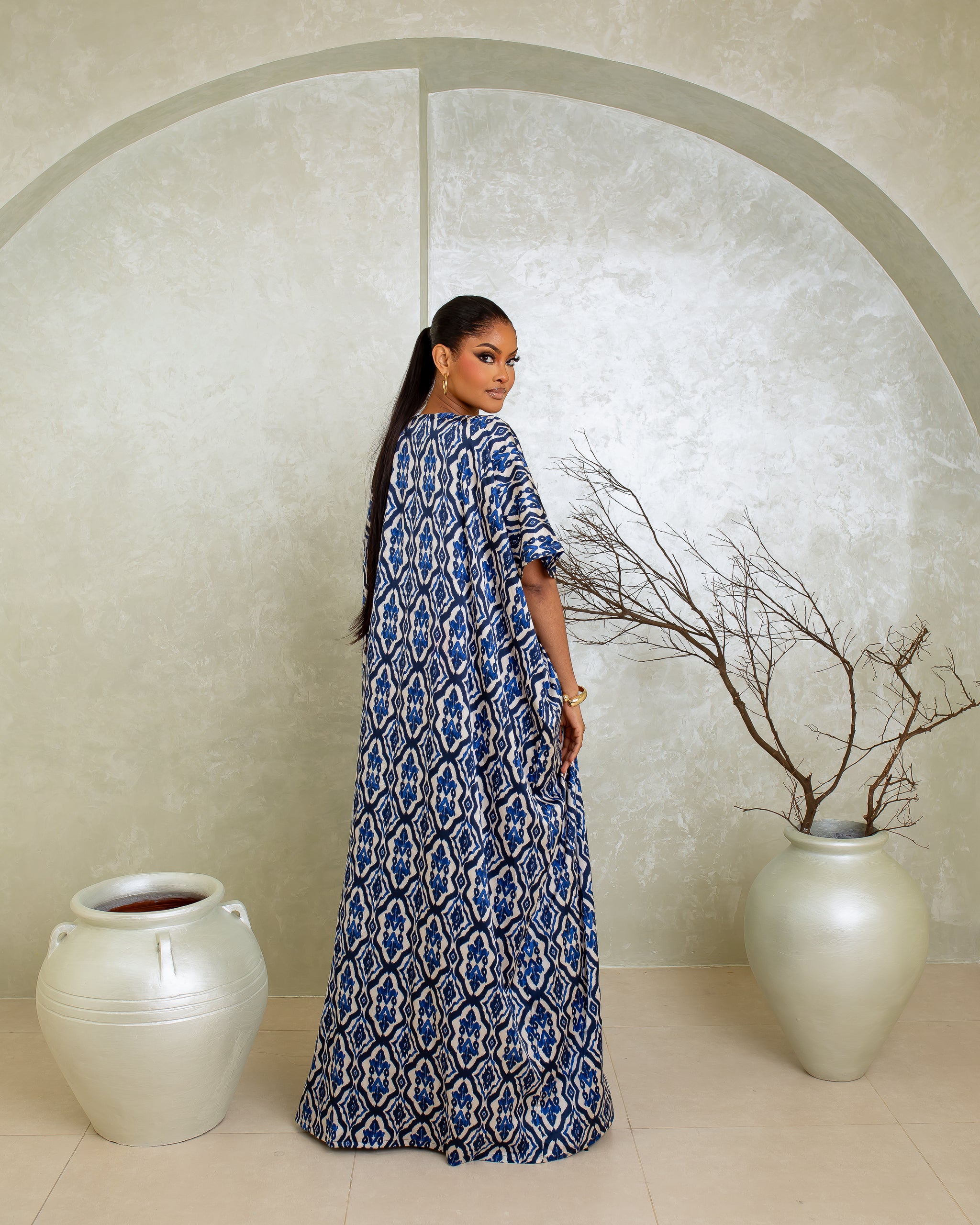 Tassle Silk Bubu (Blue Mosaic)