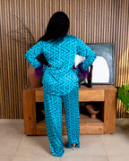Feather Pj Set (Purple Feathers)