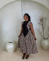Maya Dress ( Desert Ripple Print)