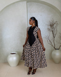 Maya Dress ( Desert Ripple Print)
