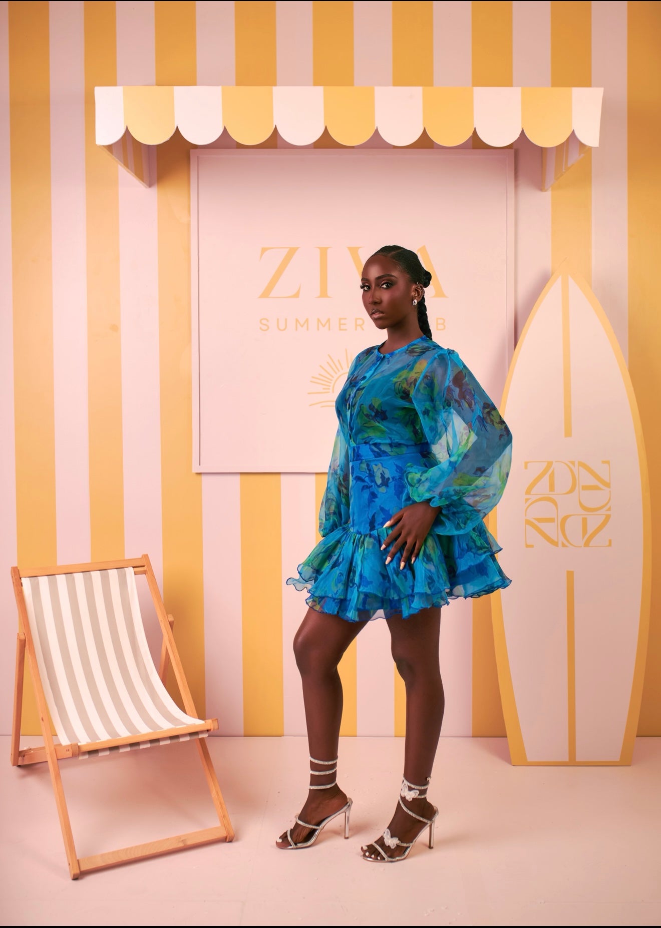 Ozinna Skirt Set (Ocean Bloom Print)