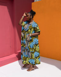 Ife Ankara Bubu(Lotus Mosaic Print)