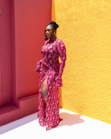 Milan Mesh Dress (Rosé Garden Print)