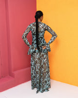 Milan Mesh Dress (Jade Mirage Print)