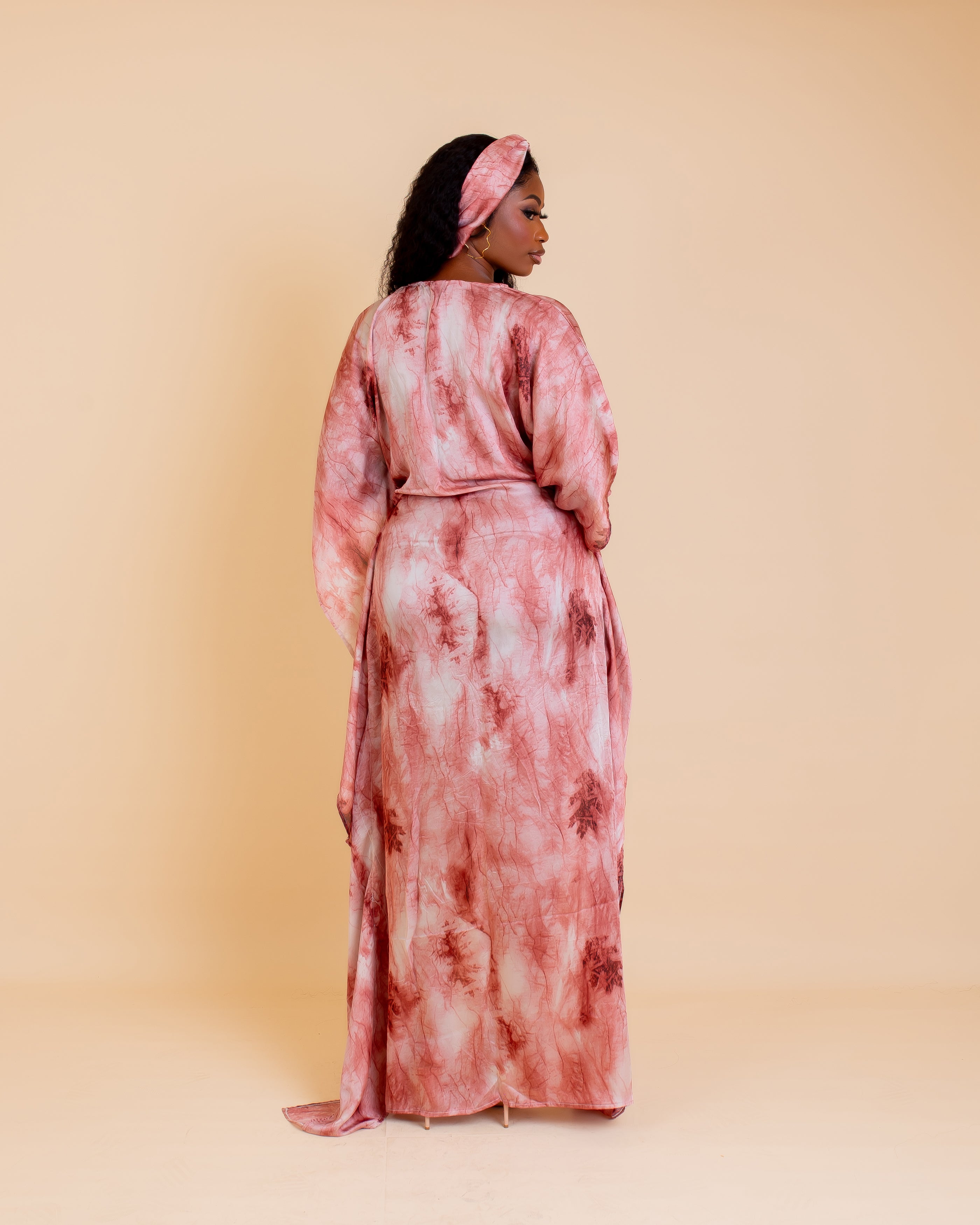 Silk Adire Bubu (Blush)