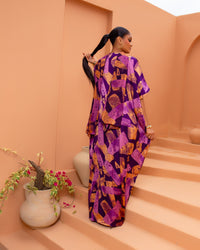 Drawstring Silk Kaftan (Royal Ember)