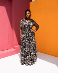 Karasi Dress (Midnight Safari Print)