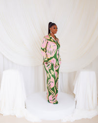 Silk Pj Set (Island Bloom)