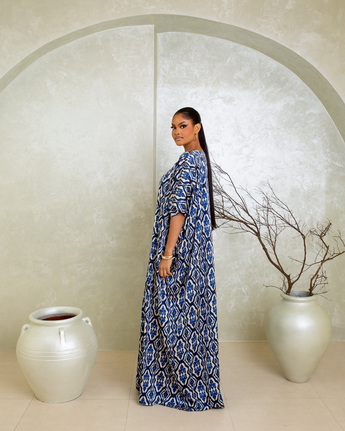 Tassle Silk Bubu (Blue Mosaic)