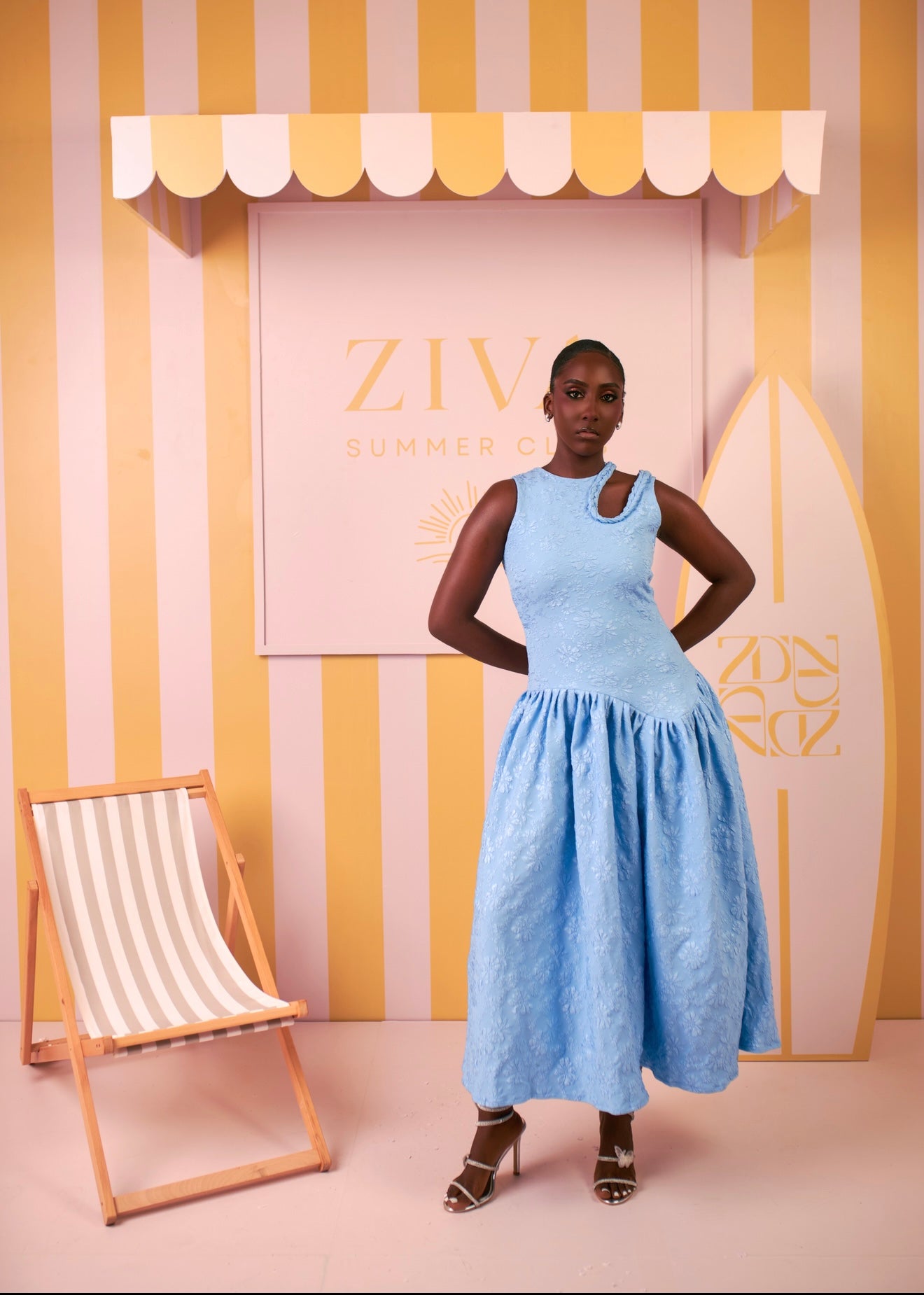 Zaraia Midi Dress (Bluebell Bloom Print)