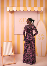 Milan Mesh Dress (Wild Orchid Print)