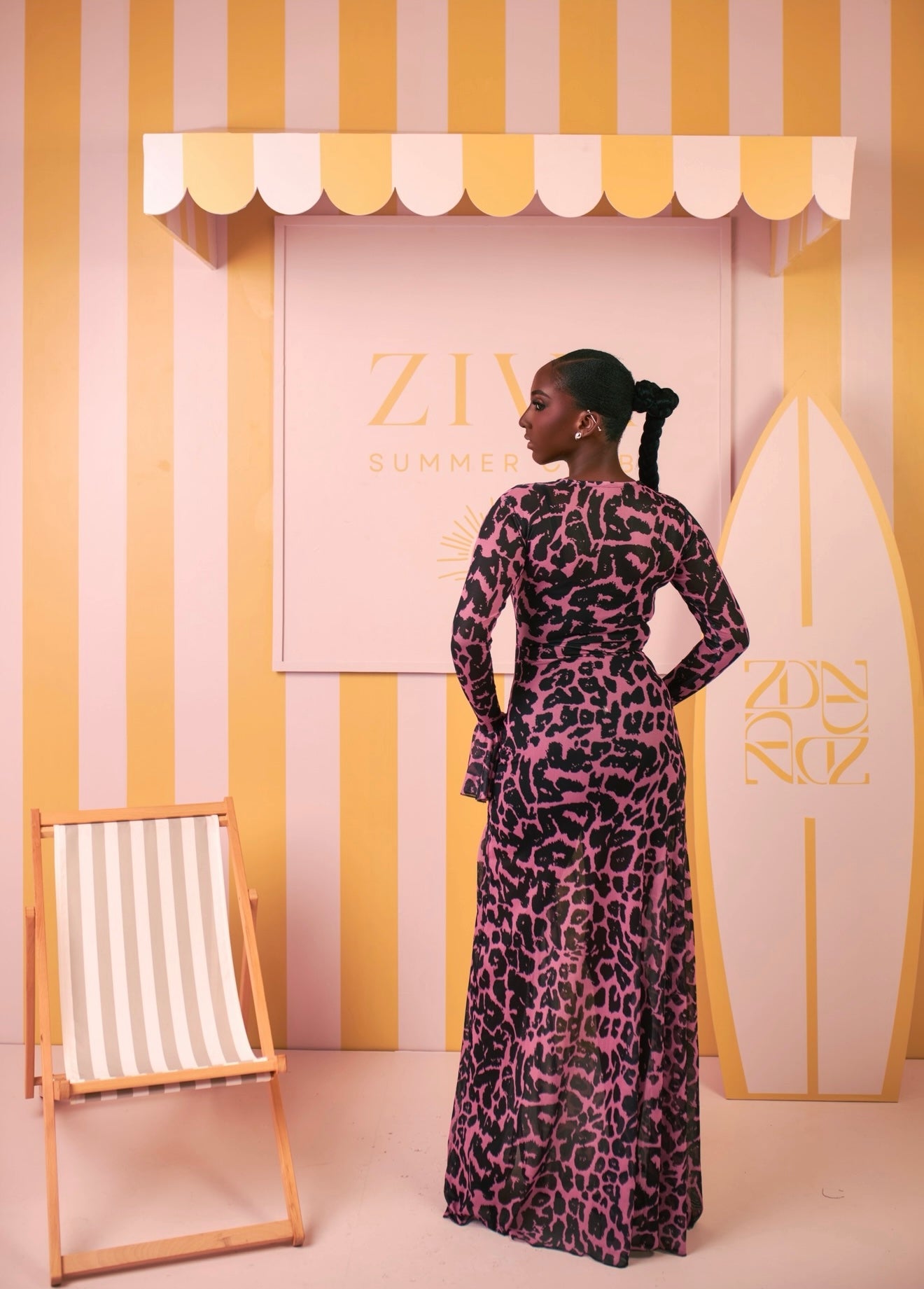 Milan Mesh Dress (Wild Orchid Print)