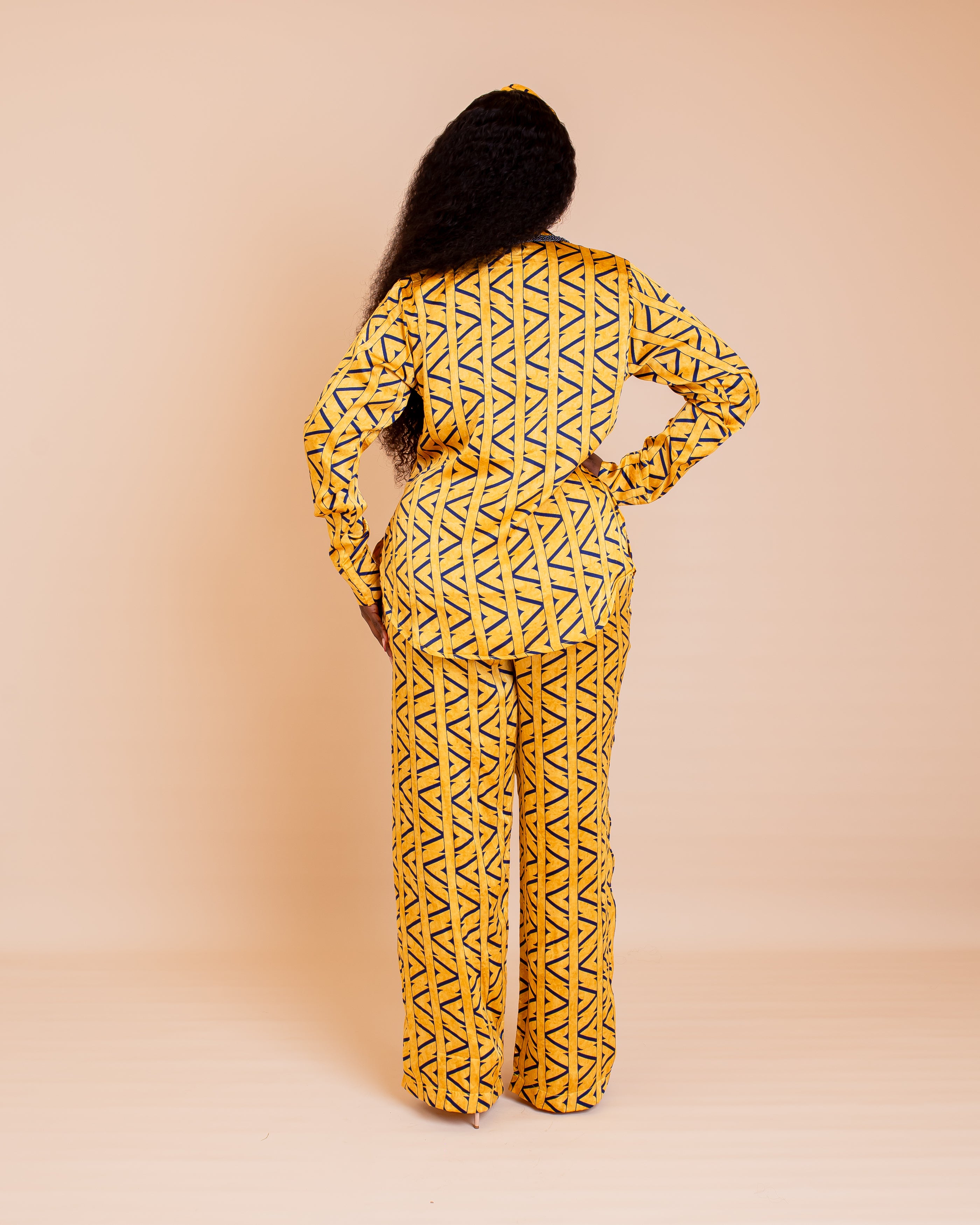 Beaded Silk Pj Set - Golden Maze