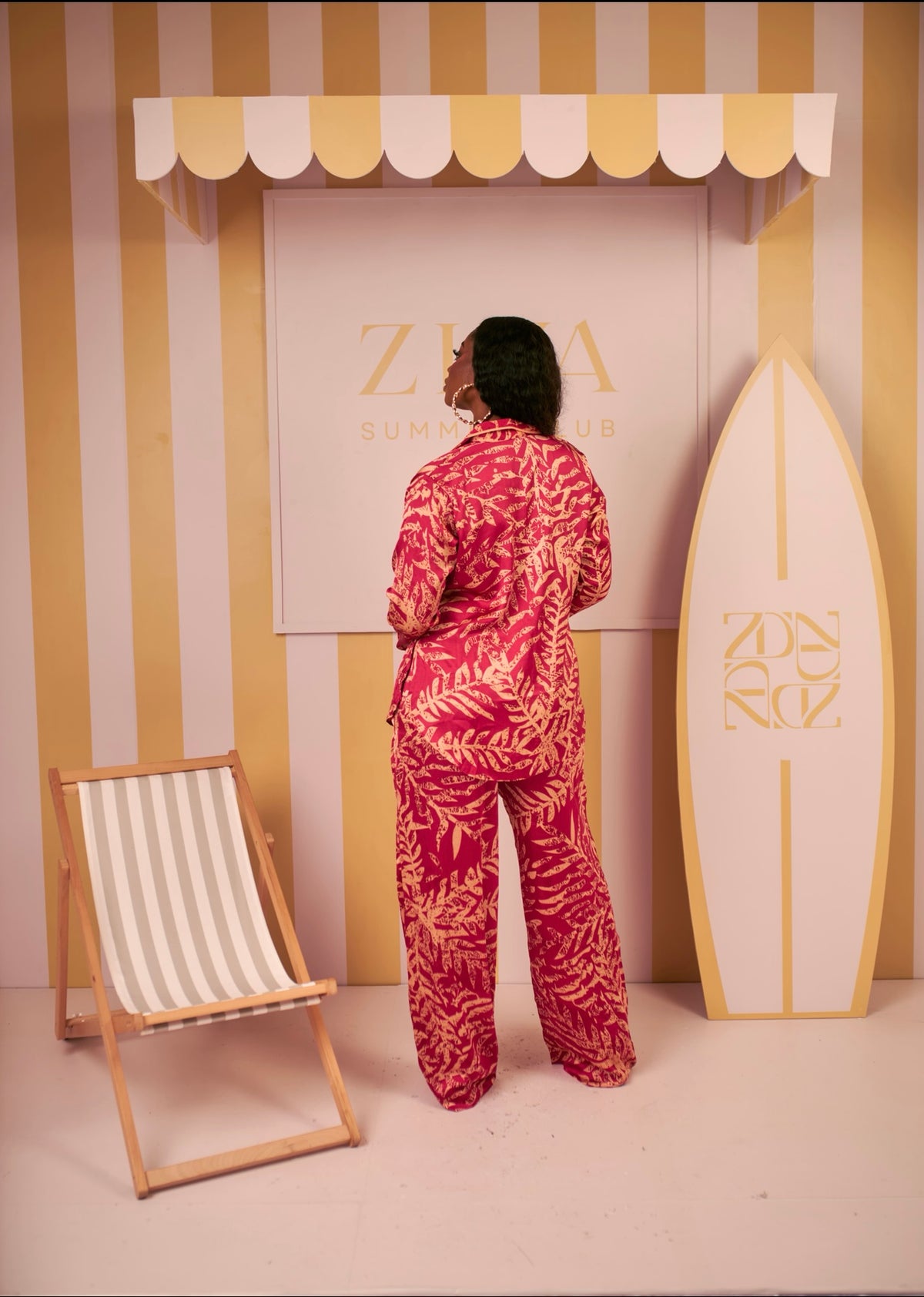 Silk PJ Set(Gilded Leaf Print)