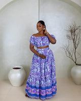Mirai Skirt Set (Lavender Vine)