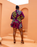 Aduke Ankara Short Set (sunset mosaic)