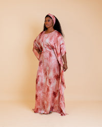 Silk Adire Bubu (Blush)