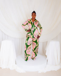 Silk Pj Set (Island Bloom)