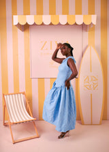 Zaraia Midi Dress (Bluebell Bloom Print)