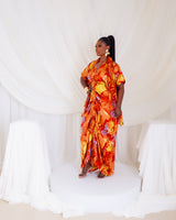 Drawstring Silk Kaftan (Sunburst Mosaic)