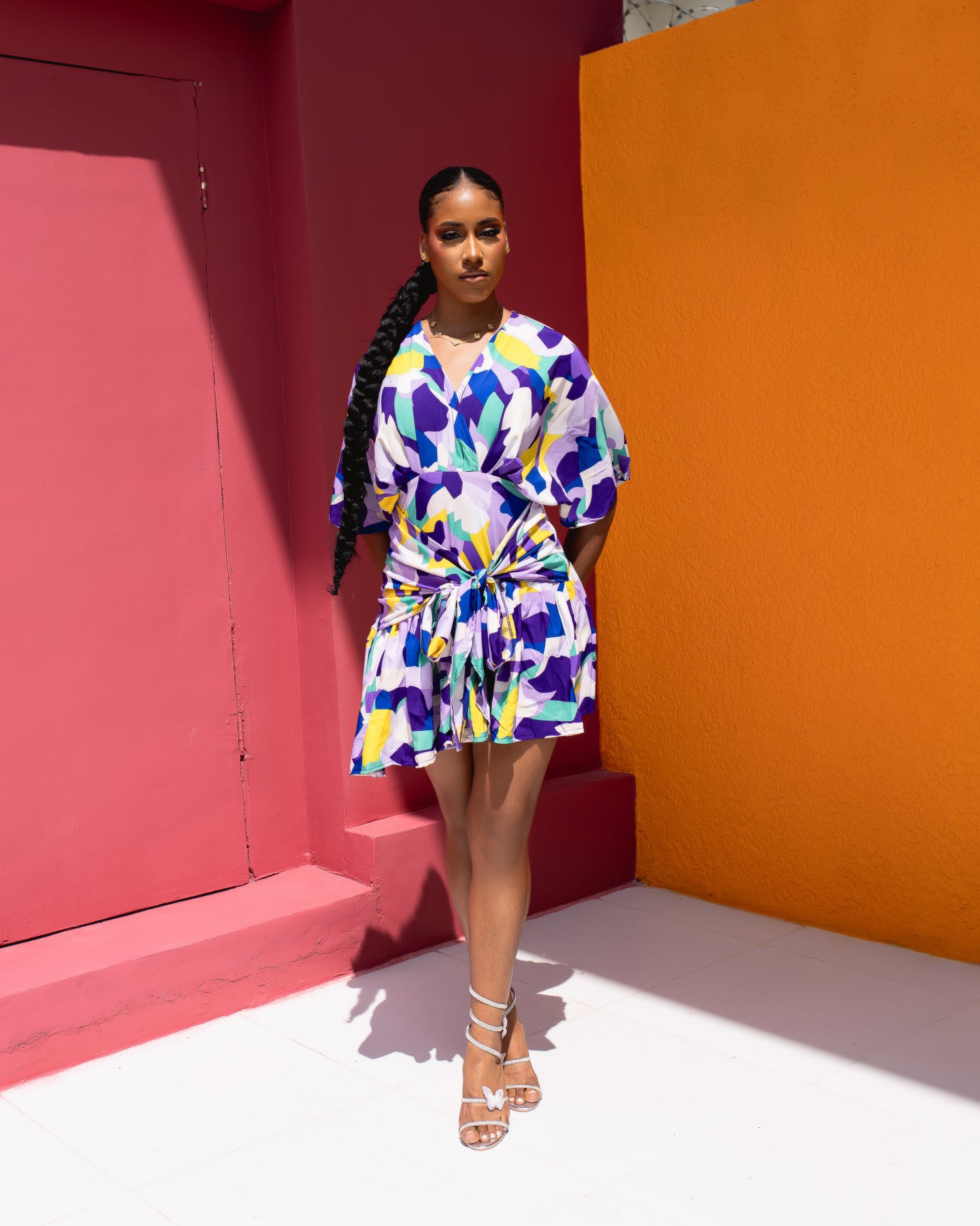 Porsha Playsuit(Amethyst Bloom Print)