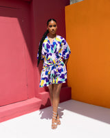 Porsha Playsuit(Amethyst Bloom Print)